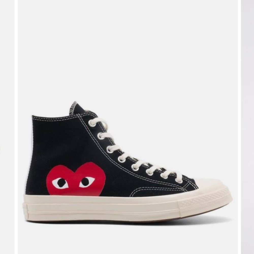 Commes de Garçon PLAY xConverse Chuck Taylor All Star Black Peek-A-Boo High-Tops